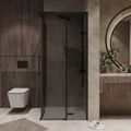 Душевое ограждение Niagara Nova NG-2830-34BLACK (100х100х195) квадрат,черный матовый,двери раздвижные,стекло тонированное,1 место NG-2830-34BLACK