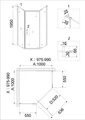 Душевое ограждение Niagara Nova NG-6434-08GOLD (100х100х195) трапеция,золото,двери распашные,стекло прозрачное,1 место 64340811GOLD