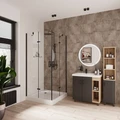 Душевое ограждение Niagara Nova NG-6814-08ВLACK (100х100х195) квадрат,черный,двери распашные,стекло прозрачное,1 место 681408111BLACK