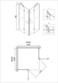 Душевое ограждение Niagara Nova NG-6814-08ВLACK (100х100х195) квадрат,черный,двери распашные,стекло прозрачное,1 место 681408111BLACK