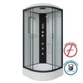 Душевая кабина Niagara Classic NG-6702-14F (100х100х215) средний поддон(26см),черный,стекло прозрачное,4 места 67021414F
