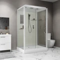 Душевая кабина Niagara Standart ST120/90/15Q (120х90х215) прямоугольник,поддон 15см,распашная,проф.белый,3 места ST120/90/15Q