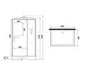 Душевая кабина Niagara Standart ST120/90/15Q (120х90х215) прямоугольник,поддон 15см,распашная,проф.белый,3 места ST120/90/15Q