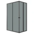 Душевое ограждение Niagara Eco NG-1129-14QT (120х90х190) прямоугольник,раздвижное,черный,стекло тонированное,1 место NG-1129-14QT