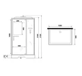 Душевая кабина Niagara Standart ST120/90/15Q/BL (120х90х215) прямоугольник,поддон 15см,распашная,проф.черный,3 места ST120/90/15Q/BL