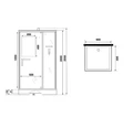 Душевая кабина Niagara Standart ST90/15Q/BL/BK (90х90х200) квадрат,поддон 15см,распашная,проф.черный,без крыши,3 места ST90/15Q/BL/BK