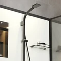 Душевая кабина Niagara Standart ST100/80/15Q/BL/BK (100х80х200) прямоугольник,поддон 15см,распашная,проф.черный,без крыши,3 места ST100/80/15Q/BL/BK