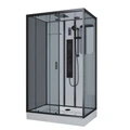 Душевая кабина Niagara Premium NG-6912-01GQL BLACK (120х80х210) низкий поддон(16 см),черный,стекло тонированное,5 мест 69120134GQLBLACK