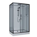 Душевая кабина Niagara Premium NG-6912-01QR BLACK (120х80х210) низкий поддон(16 см),черный,стекло тонированное,4 места 69120134QRBLACK