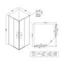Душевое ограждение Niagara Nova NG-6822-34ВLACK (80х80х195) квадрат,черный матовый,двери раздвижные,стекло прозрачное,1 место NG-6822-34BLACK