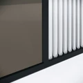 Душевая перегородка Niagara Nova NG-481-90FBLACK (90х200) черный матовый,стекло рифленое/тонированное,1 место NG-481-90FBLACK