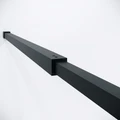 Душевая перегородка Niagara Nova NG-481-90FBLACK (90х200) черный матовый,стекло рифленое/тонированное,1 место NG-481-90FBLACK