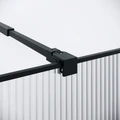 Душевая перегородка Niagara Nova NG-481-90FBLACK (90х200) черный матовый,стекло рифленое/тонированное,1 место NG-481-90FBLACK