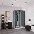 Душевая кабина Niagara Premium NG-6912-01GQR BLACK (120х80х210) низкий поддон(16 см),черный,стекло тонированное,5 мест 69120134GQRBLACK