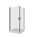 Душ. ограждение NG-6803-08 BLACK (90*90*195) квадрат, двери распашные, 1 место 68030811BLACK