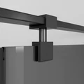 Душевое ограждение Niagara Nova NG-2831-34BLACK (90х90х195) квадрат,черный матовый,дверь распашная,стекло тонированное,1 место NG-2831-34BLACK