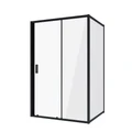Душевое ограждение Niagara Nova NG-82-13AB-A80B (130х80х195) прямоугольник,черный, дверь раздвижная,стекло прозрачное,2 места NG-82-13AB-A80B