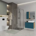 Душевое ограждение Niagara Nova NG-63-9A-A90 (90х90х195) квадрат,хром,двери распашные,стекло прозрачное,2 места NG-63-9A-A90
