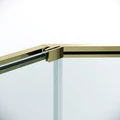 Душевое ограждение Niagara Nova NG-6438-90SG (90х90х195) трапеция,золото сатин,двери раздвижные,стекло прозрачное,1 место NG-6438-90SG