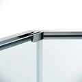 Душевое ограждение Niagara Nova NG-6638-100 (100х100х195) трапеция,хром,двери раздвижные,стекло прозрачное,1 место NG-6638-100