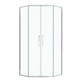 Душевое ограждение Niagara Nova NG-6638-90 (90х90х195) трапеция,хром,двери раздвижные,стекло прозрачное,1 место NG-6638-90