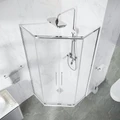 Душевое ограждение Niagara Nova NG-6638-90 (90х90х195) трапеция,хром,двери раздвижные,стекло прозрачное,1 место NG-6638-90