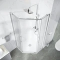 Душевое ограждение Niagara Nova NG-6638-90 (90х90х195) трапеция,хром,двери раздвижные,стекло прозрачное,1 место NG-6638-90