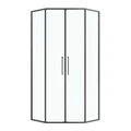 Душевое ограждение Niagara Nova NG-6838-90BL (90х90х195) трапеция,черный матовый,двери раздвижные,стекло прозрачное,1 место NG-6838-90BL