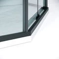 Душевое ограждение Niagara Nova NG-6838-90BL (90х90х195) трапеция,черный матовый,двери раздвижные,стекло прозрачное,1 место NG-6838-90BL