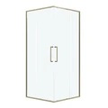 Душевое ограждение Niagara Nova NG-6436-90SG (90х90х195) квадрат,золото сатин,двери раздвижные,стекло прозрачное,1 место NG-6436-90SG