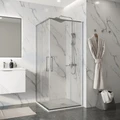 Душевое ограждение Niagara Nova NG-6636-100 (100х100х195) квадрат,хром,двери раздвижные,стекло прозрачное,1 место NG-6636-100