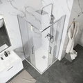 Душевое ограждение Niagara Nova NG-6636-90 (90х90х195) квадрат,хром,двери раздвижные,стекло прозрачное,1 место NG-6636-90