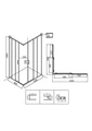 Душевое ограждение Niagara Nova NG-6836-1290BL (120х90х195) прямоугольник,черный матовый,двери раздвижные,стекло прозрачное,1 место NG-6836-1290BL