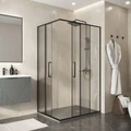 Душевое ограждение Niagara Nova NG-6836-1280BL (120х80х195) прямоугольник,черный матовый,двери раздвижные,стекло прозрачное,1 место NG-6836-1280BL