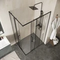 Душевое ограждение Niagara Nova NG-6836-1280BL (120х80х195) прямоугольник,черный матовый,двери раздвижные,стекло прозрачное,1 место NG-6836-1280BL