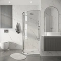 Душевое ограждение Niagara Nova NG-6637-90 (90х90х195) четверть круга,хром,двери раздвижные,стекло прозрачное,1 место NG-6637-90