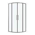 Душевое ограждение Niagara Nova NG-6837-90BL (90х90х195) четверть круга,черный матовый,двери раздвижные,стекло прозрачное,1 место NG-6837-90BL
