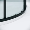 Душевое ограждение Niagara Nova NG-6837-90BL (90х90х195) четверть круга,черный матовый,двери раздвижные,стекло прозрачное,1 место NG-6837-90BL