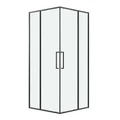 Душевое ограждение Niagara Nova NG-6836-80BL (80х80х195) квадрат,черный матовый,двери раздвижные,стекло прозрачное,1 место NG-6836-80BL