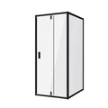 Душевое ограждение Niagara Nova NG-83-8AB-A100B (80х100х195) прямоугольник,черный,дверь распашная,стекло прозрачное,2 места NG-83-8AB-A100B