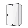 Душевое ограждение Niagara Nova NG-83-11AB-A80B (110х80х195) прямоугольник,черный,дверь распашная,стекло прозрачное,2 места NG-83-11AB-A80B