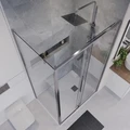 Душевое ограждение Niagara Nova NG-64-13A-A100-34 (130х100х195) прямоугольник,хром,дверь раздвижная,стекло прозрачное,2 места NG-64-13A-A100-34