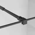 Душевая перегородка Niagara Nova NG-680-90BLACK (90х195) черный матовый,стекло прозрачное с рисунком,1 место NG-680-90BLACK