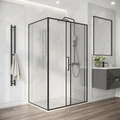 Боковая стенка Niagara Nova NG-A80B-46 (80х195) черный матовый,стекло прозрачное,1 место NG-A80B-46