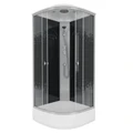 Душевая кабина Niagara Eco E100/26/BLACK (100х100х215) средний поддон(26см),стекло мозаика,4 места E100/26/BLACK
