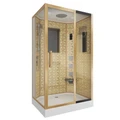 Душевая кабина Niagara Luxe NG-7711GR (90x120х215) низкий поддон(15см),дверь раздвижная,стенки золото,6 мест 7711GR