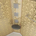 Душевая кабина Niagara Luxe NG-7711GR (90x120х215) низкий поддон(15см),дверь раздвижная,стенки золото,6 мест 7711GR