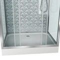 Душевая кабина Niagara Luxe NG-7772QW (120x90х210) низкий поддон(15см),дверь раздвижная,стенки серебро,4 места 7772QW