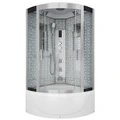 Душевая кабина Niagara Luxe NG-7790W (90x90х215) высокий поддон(45см),дверь раздвижная,стенки серебро,4 места 7790W