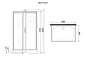 Душевая кабина Niagara Luxe NG-7711WR (90x120х215) низкий поддон(15см),дверь раздвижная,стенки серебро,6 мест 7711WR